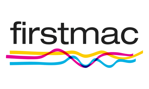 Colorful wavy lines beneath partial text 