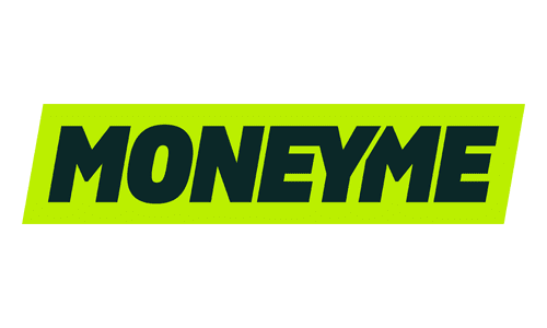 Logo with bold black letters on a green and yellow background.