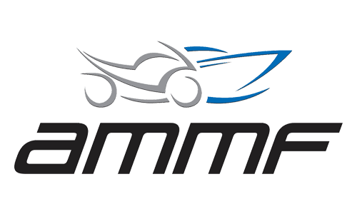 Logo with stylized wings and speed lines above text.