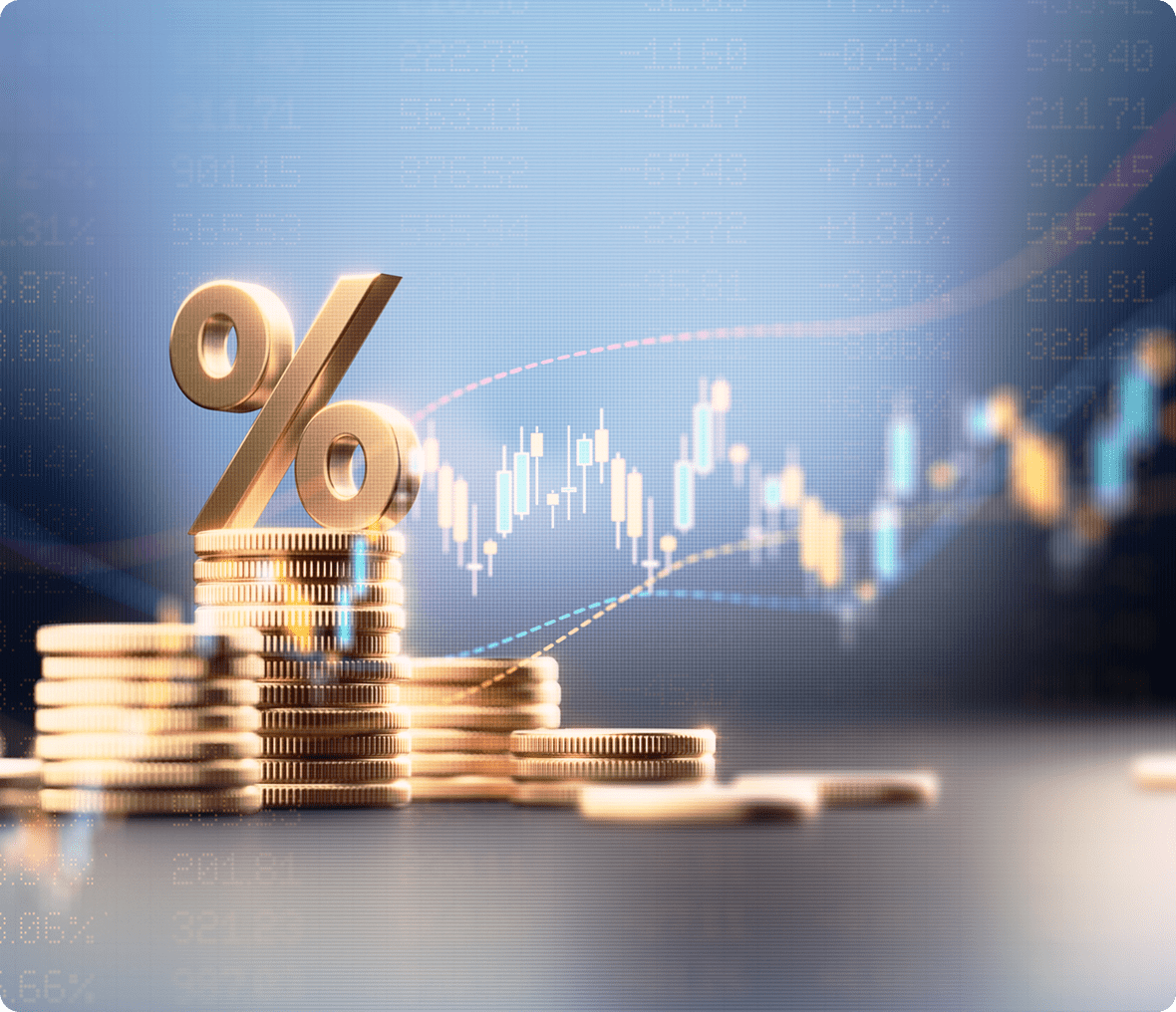 Financial growth and investment concept